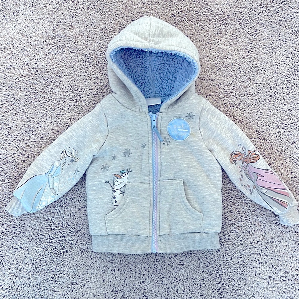 Frozen Toddler Girl Full-Zip Hoodie with Fleece Lining